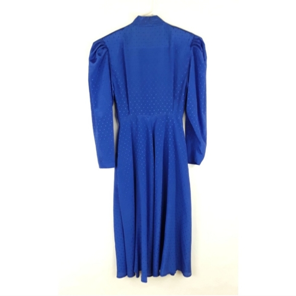 Vintage Blue Button Down Dress With Pockets Sz S - Picture 2 of 2